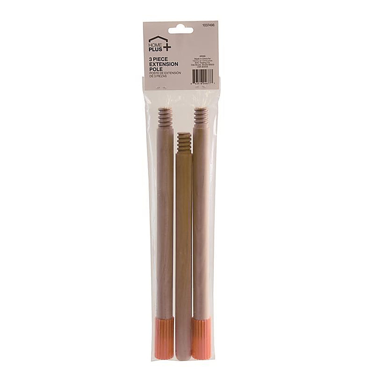 Home Plus - AR066 - 12 In. L X 1-1/4 In. D Wood Extension Pole Brown