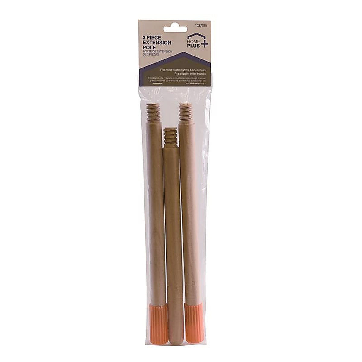 Home Plus - AR066 - 12 In. L X 1-1/4 In. D Wood Extension Pole Brown