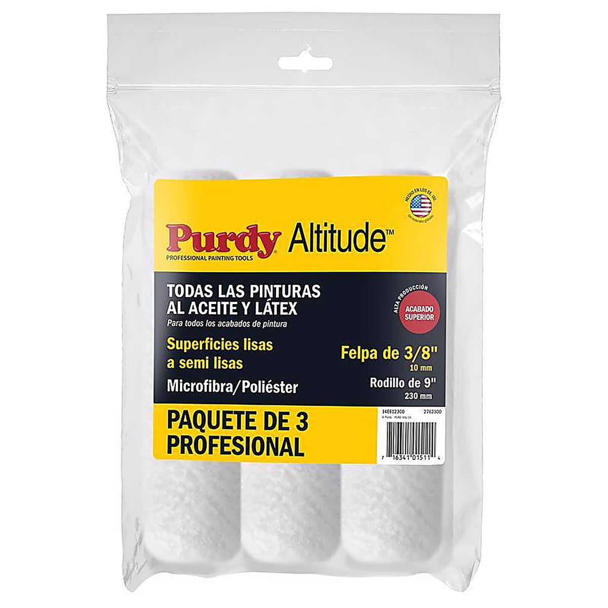 Purdy - 14E612300 - Altitude Poly Micro 9 In. W X 3/8 In. Regular Paint Roller Cover 3 Pack