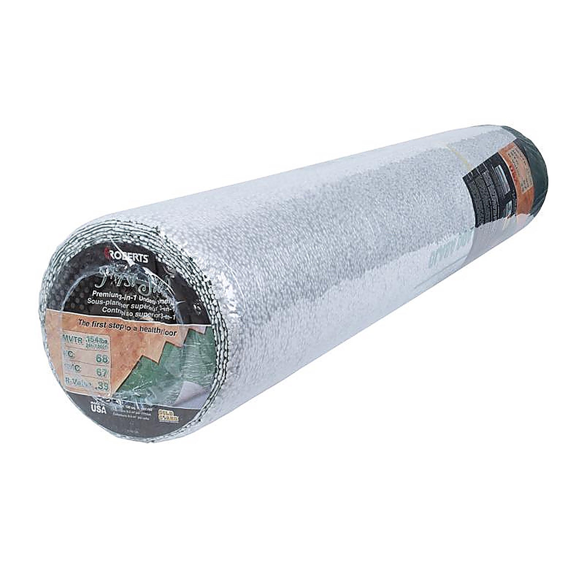 Roberts - 70-102-12 - First Step 3-In-1 Underlayment Roll 2 Mil X 40 In. W X 30 Ft. L Plastic Green 1 Pack