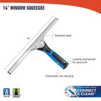 Unger - 977240 - Perfomance Rubber Blade 14 In. Steel Squeegee