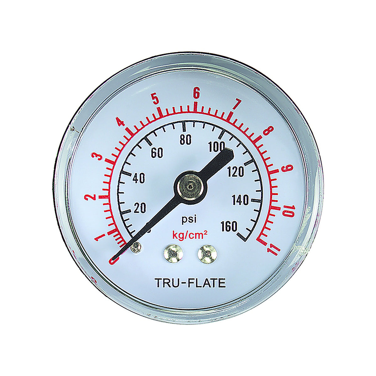 Tru-Flate TRFL24803 Polycarbonate Air Line Gauge 1/4 in. NPT 160 psi 1 pc