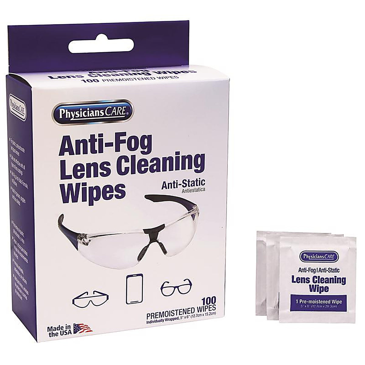 First Aid Only - 91458 - Acme United Lens Cleaning Cloth 100 Piece 1 Pack
