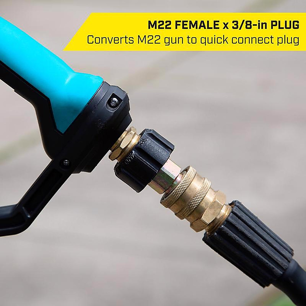 SurfaceMaxx - SGY-PWA27 - M22 Female X 3/8-In Plug Quick Connect Plug 4500 PSI