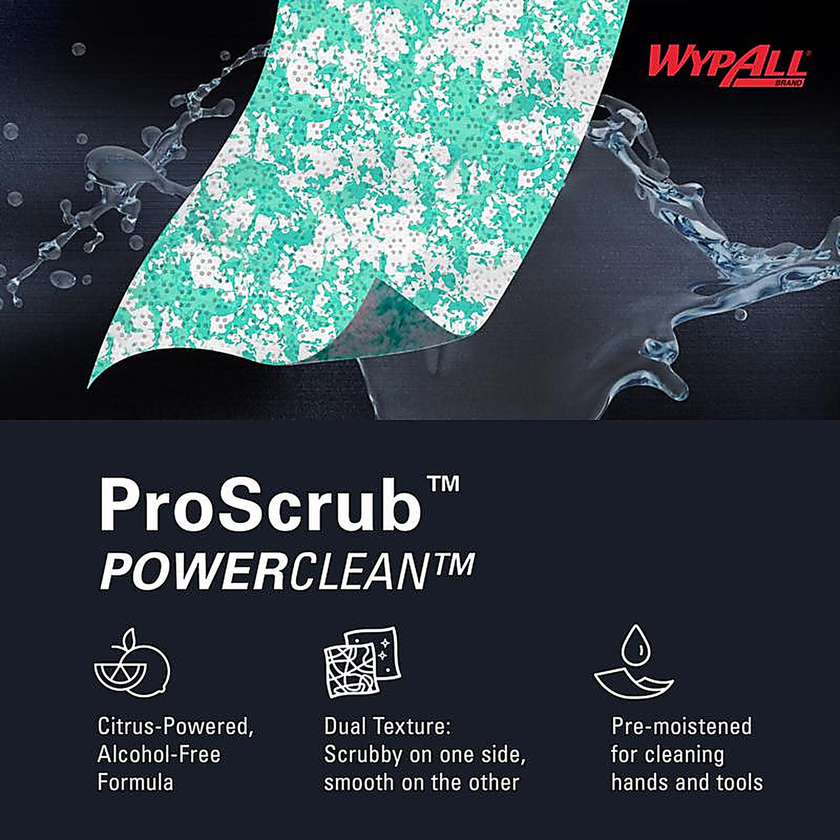 Wypall - 91371 - Polyester/Polyamide/Polypropylene Industrial Towels 12 In. W X 9.5 In. L 450 Sheet 75 Pack
