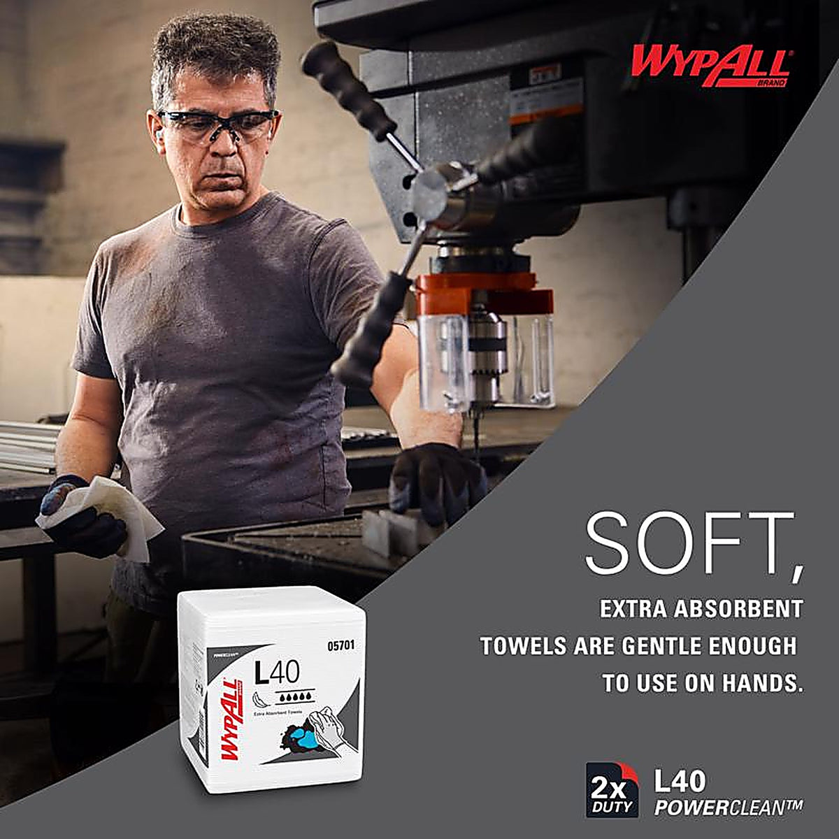 Wypall - 05701 - Cellulose Disposable Towels 12 In. W X 12.5 In. L 1008 Sheet 56 Pack
