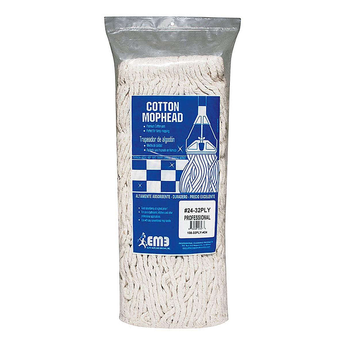 Elite 108-32PLY-#24 #24 Cut End 32-Ply Cotton Mop Head