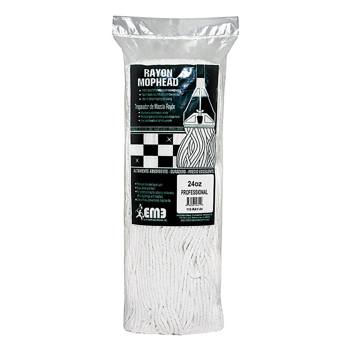 Elite 112-RAY-24 24 oz Cut End Rayon Mop Head 1/Pack