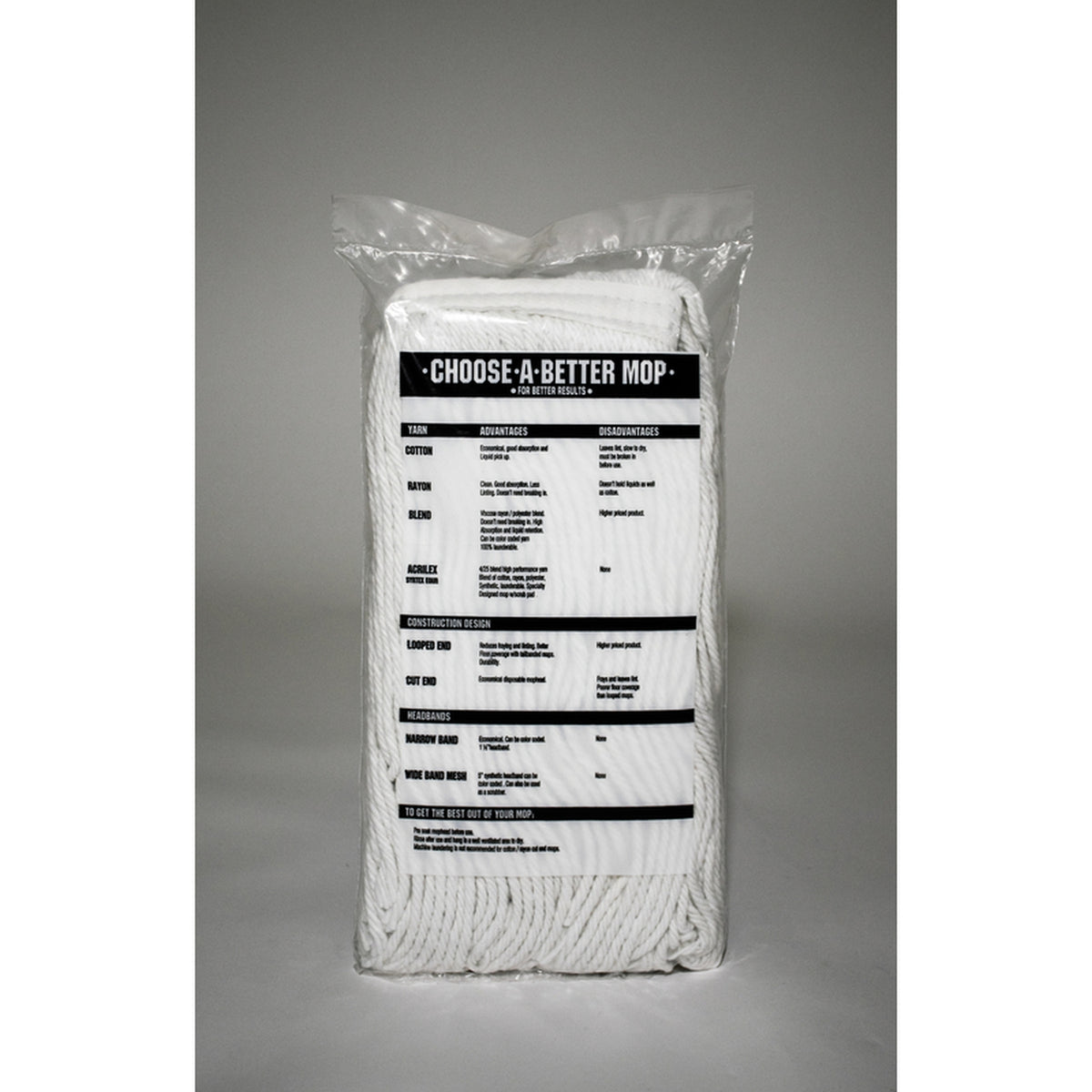 Elite 112-RAY-24 24 oz Cut End Rayon Mop Head 1/Pack