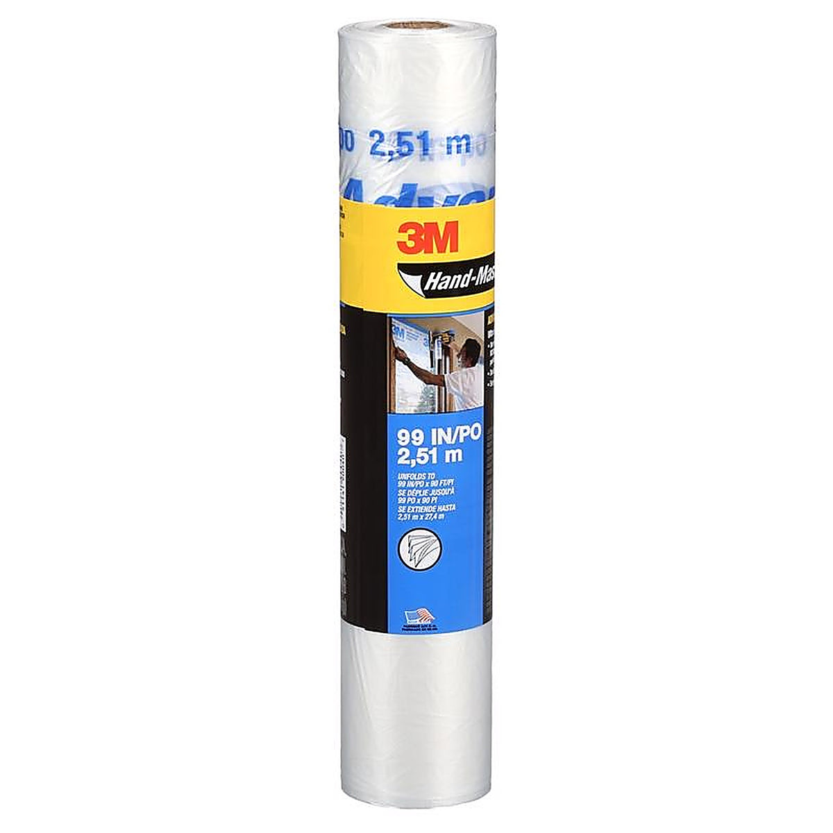 3M AMF99 Hand-Masker 99 in. W x 90 ft. L Plastic Masking Film 1/Pack