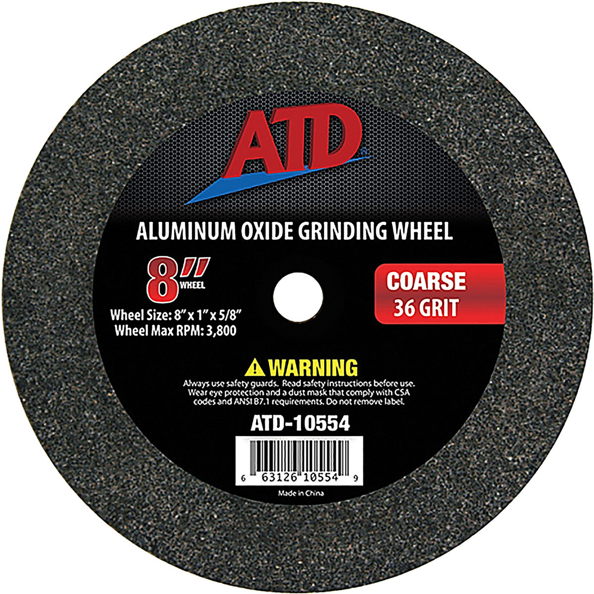 ATD 10554 Replacement 8in. Coarse Grit Grinding Wheel