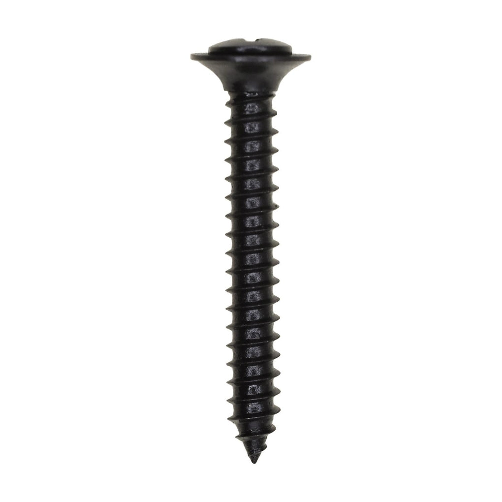 Auveco 10654 #8-18 X 1-1/4in. Phillips Oval #6 Head Ab w/Sems Tapping Screw -Black