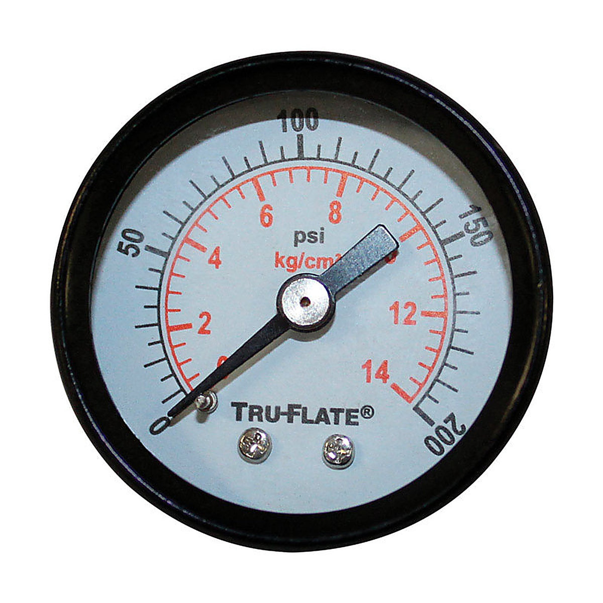 Tru-Flate 24801 Plastic/Steel Mini Air Line Rugged Gauge 1/8 in. NPT 200 psi 1/pc.