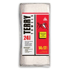 Trimaco 10720 White Terry Towels, 14x17