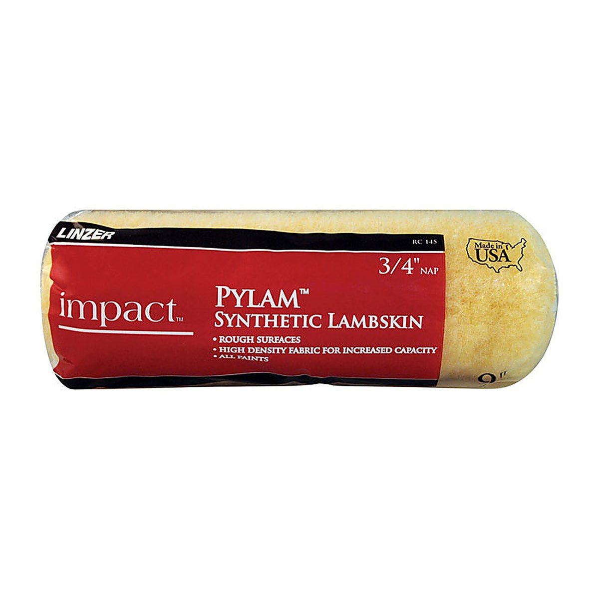 Linzer RC145 Impact Pylam Synthetic Lambskin 9 in. W x 3/4 in. Regular Paint Roller Cover 1/Pack