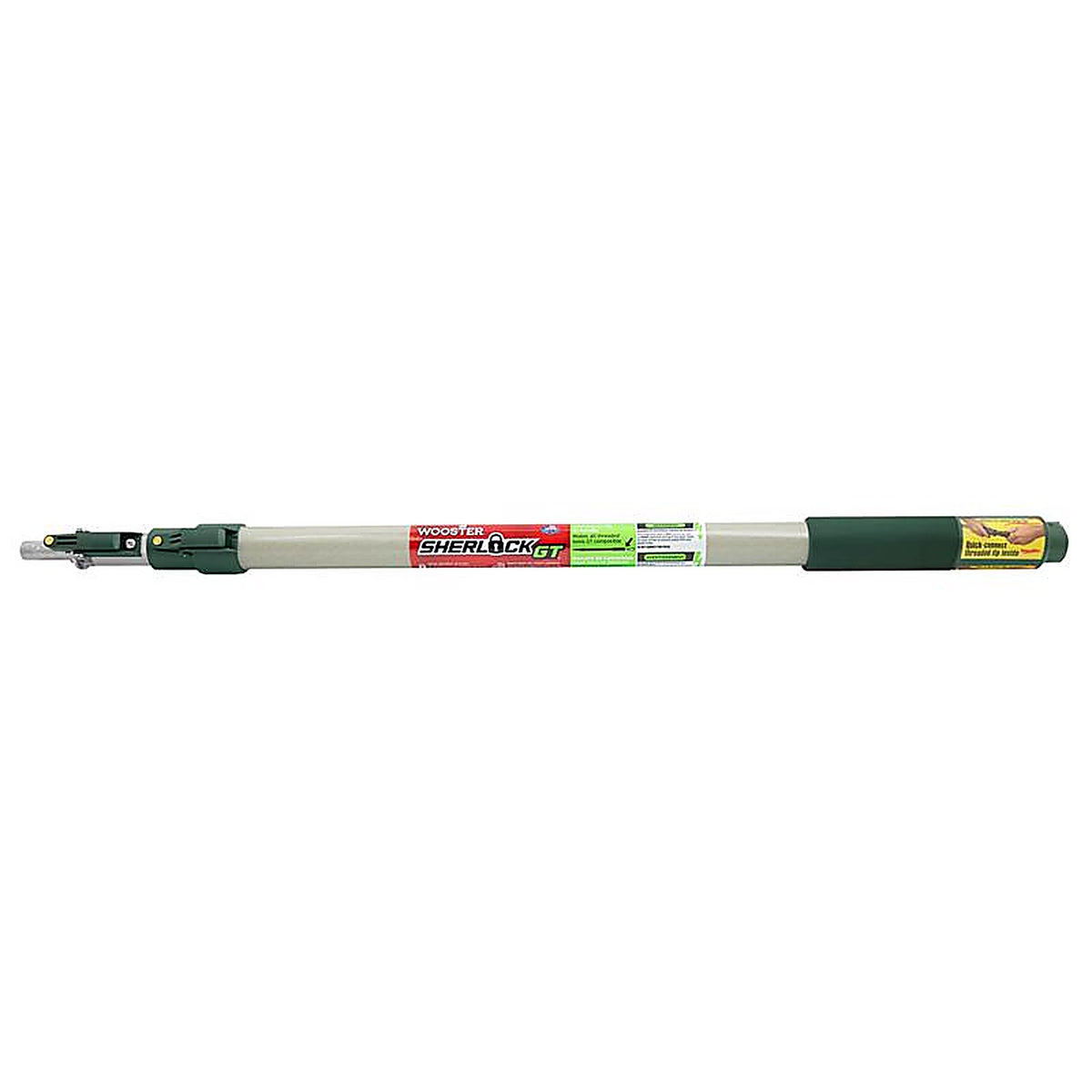 Wooster R090 Sherlock Telescoping 2-4 ft. L x 1 in. Dia. Aluminum Extension Pole Black/White