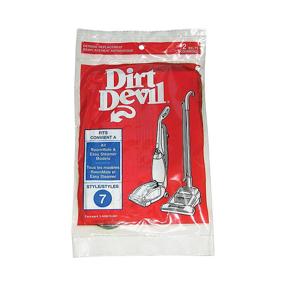 Dirt Devil - 3400615001 - Vacuum Belt for Belt 2 Pack Style 7