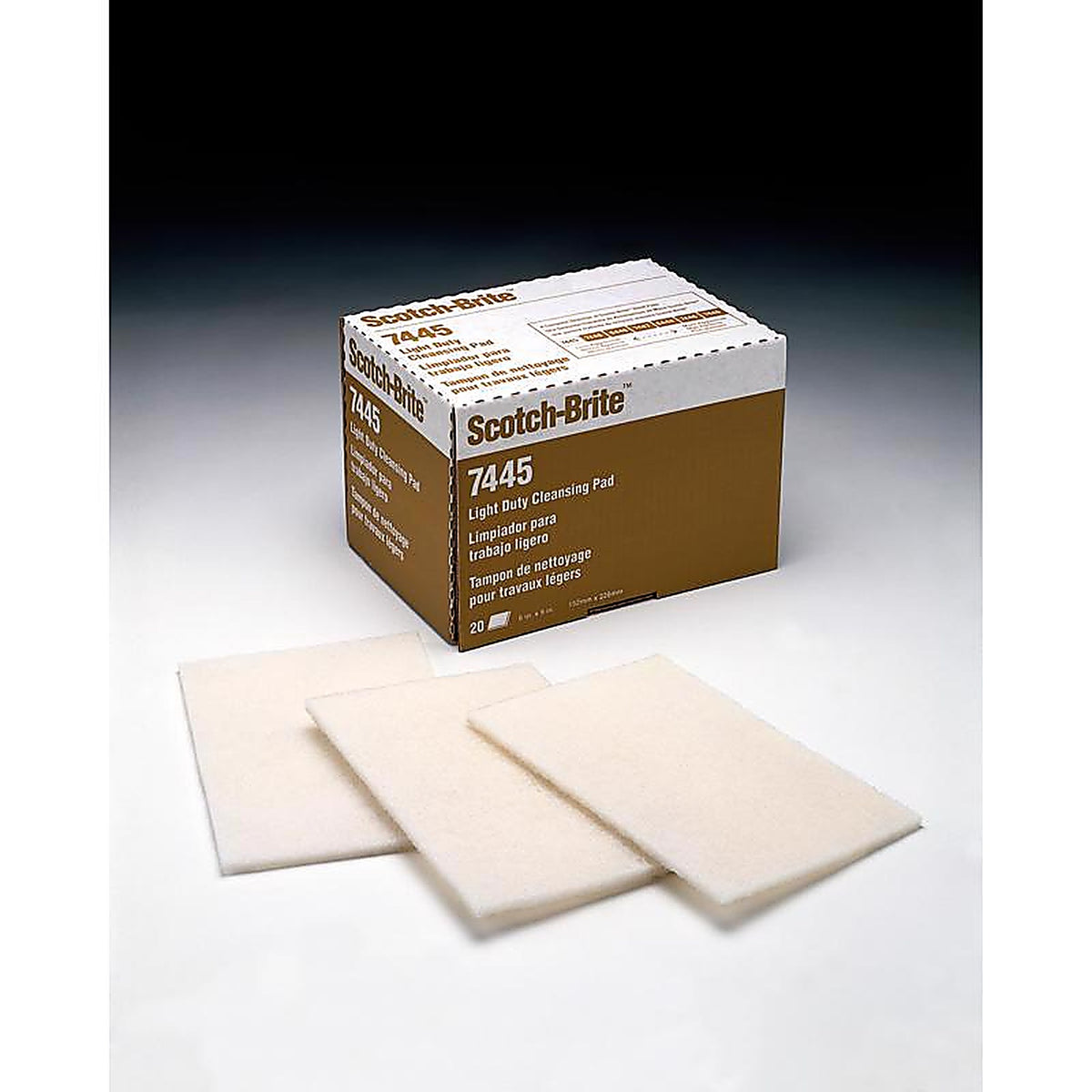 3M 07445 Scotch-Brite Delicate, Light Duty Cleaning Pad For Commercial 9 in. L 20/Pack