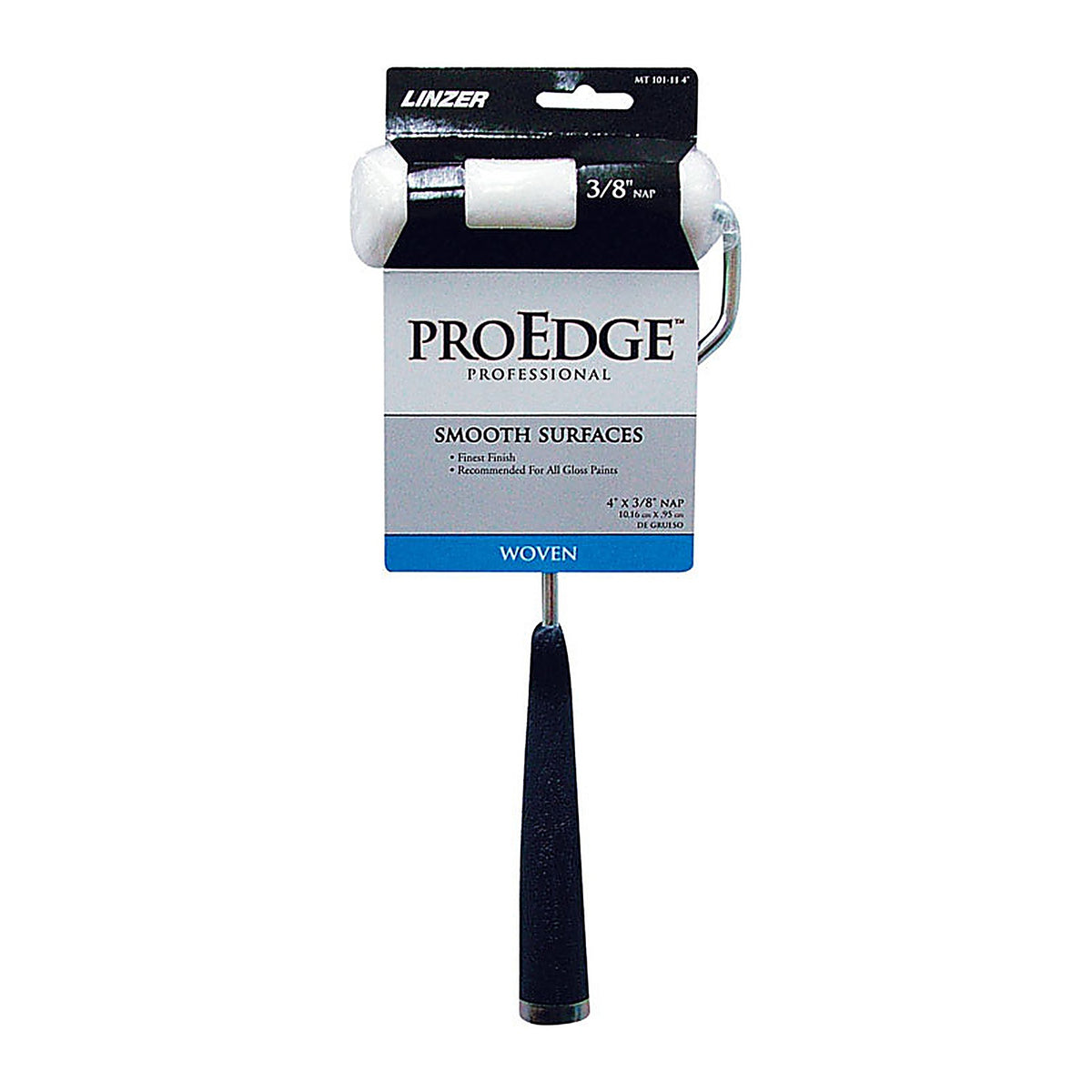 Linzer MT101-110400 Pro Edge 4 in. W Mini Paint Roller Frame and Cover Threaded End