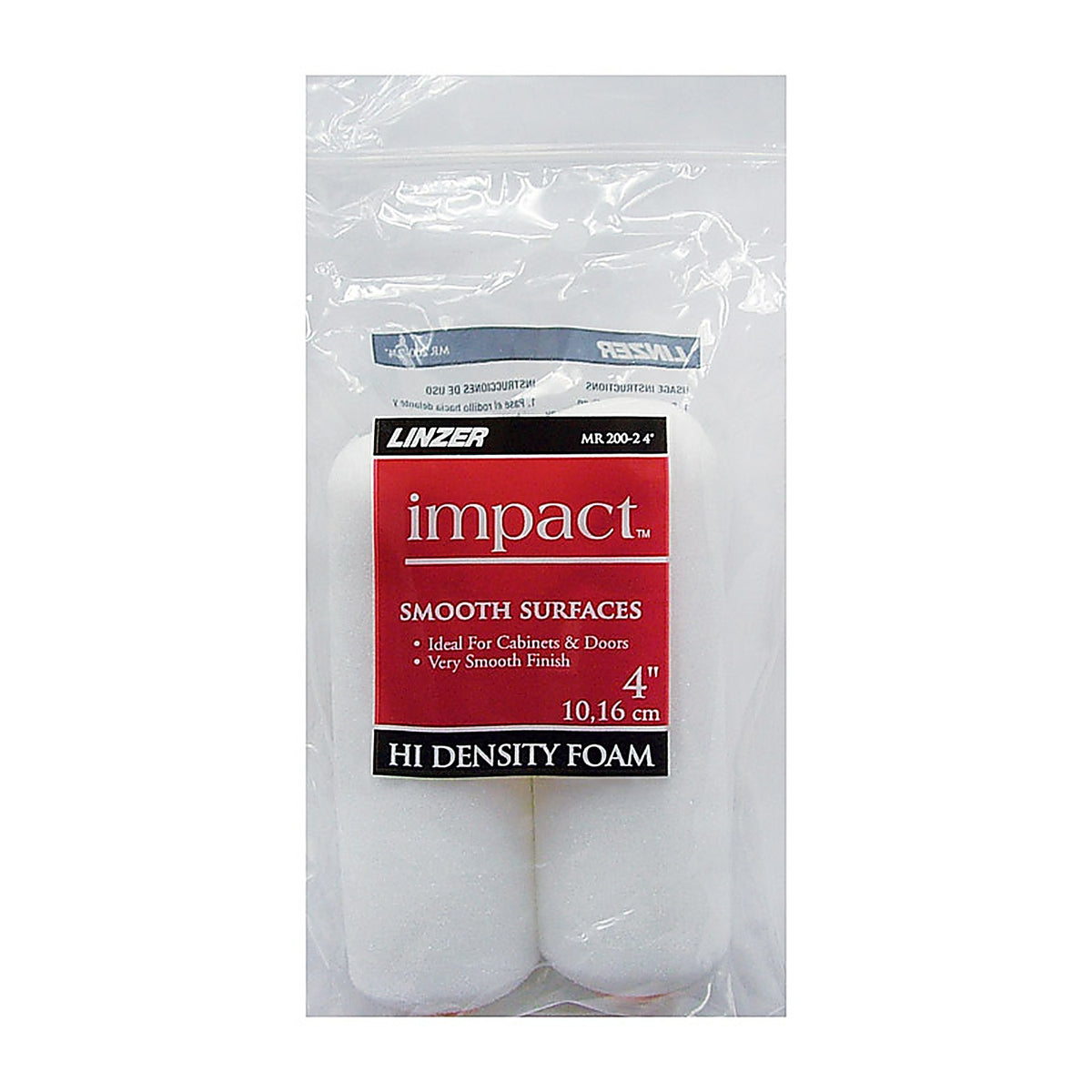 Linzer MR200-2 Impact Foam 4 in. W x 1/4 in. Mini Paint Roller Cover 2/Pack