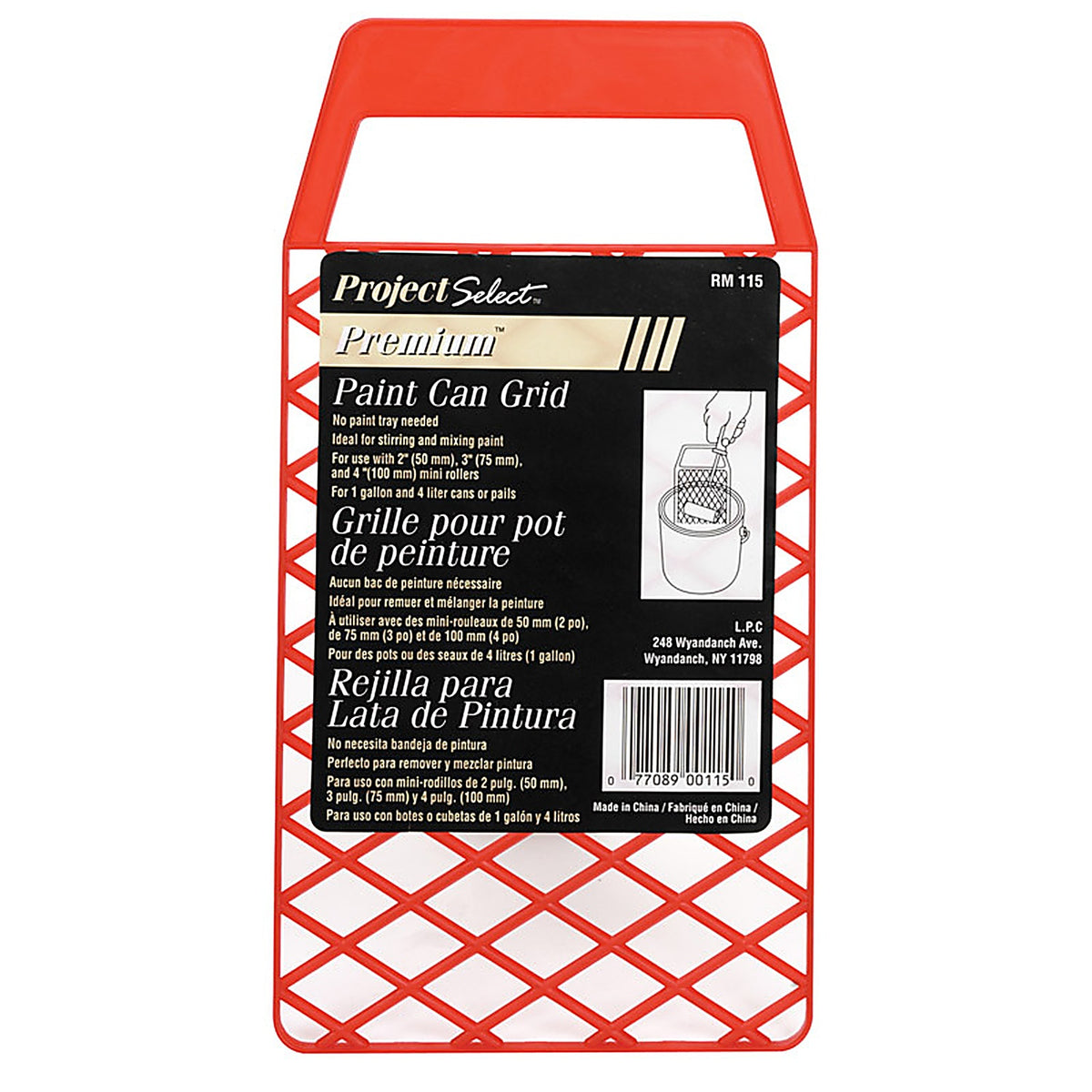 Linzer RM115 Red 1 gal. Plastic Bucket Grid