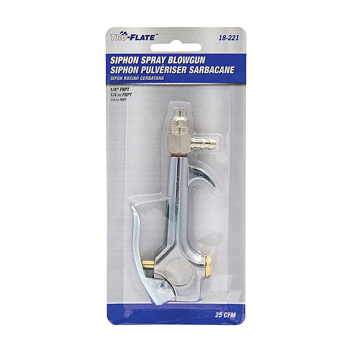 Tru-Flate TRFL18221 Steel Siphon Spray Blow Gun 1/4 in. ID