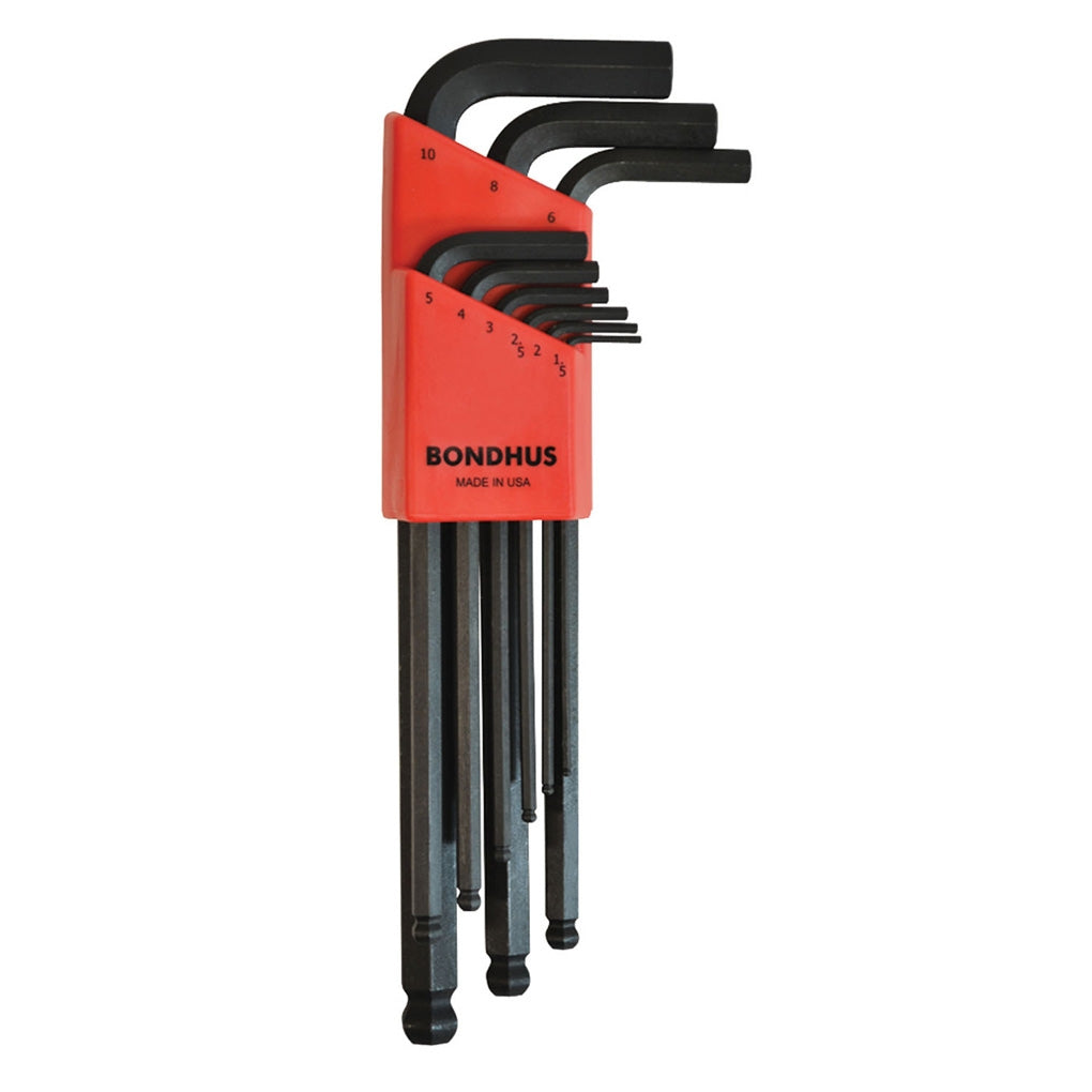 Bondhus - 10999 - Ball End L-Wrenches, Metric, Long, 9 Piece