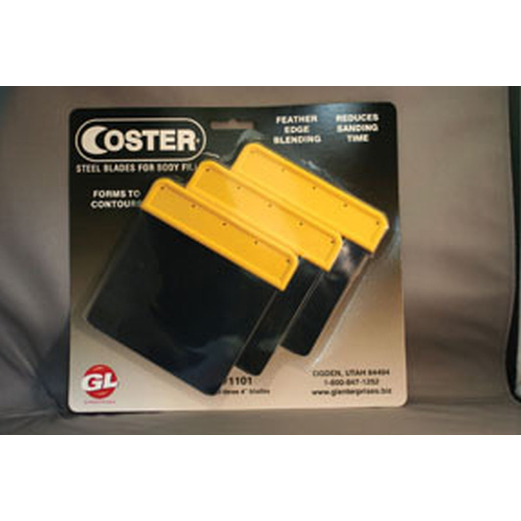 GL Enterprises - 1101 - Coster Steel Auto Body Spreaders, 3 Steel Spreaders - 4 Inch