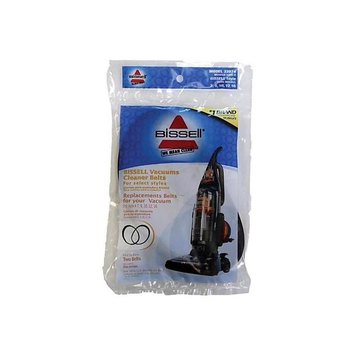 Bissell 32074 Vacuum Belt For Powerglide Series Vacuums 2 pk