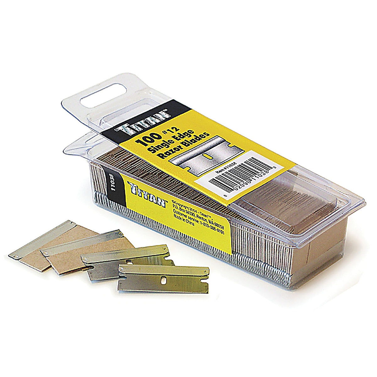 Titan 11038 Single Edge #12 Razor Blades, 100 Pk