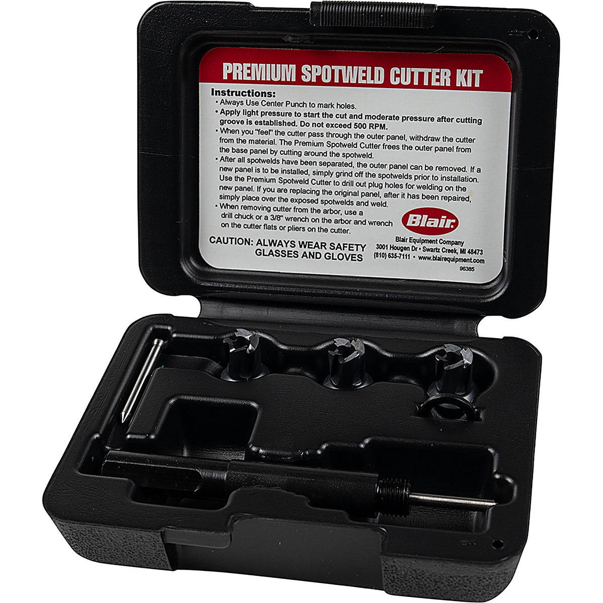 Blair Equipment - 11082KX - (3) 3/8 Inch Cutters, Arbor (11122) w/Standard Pilot & Extra Cutters