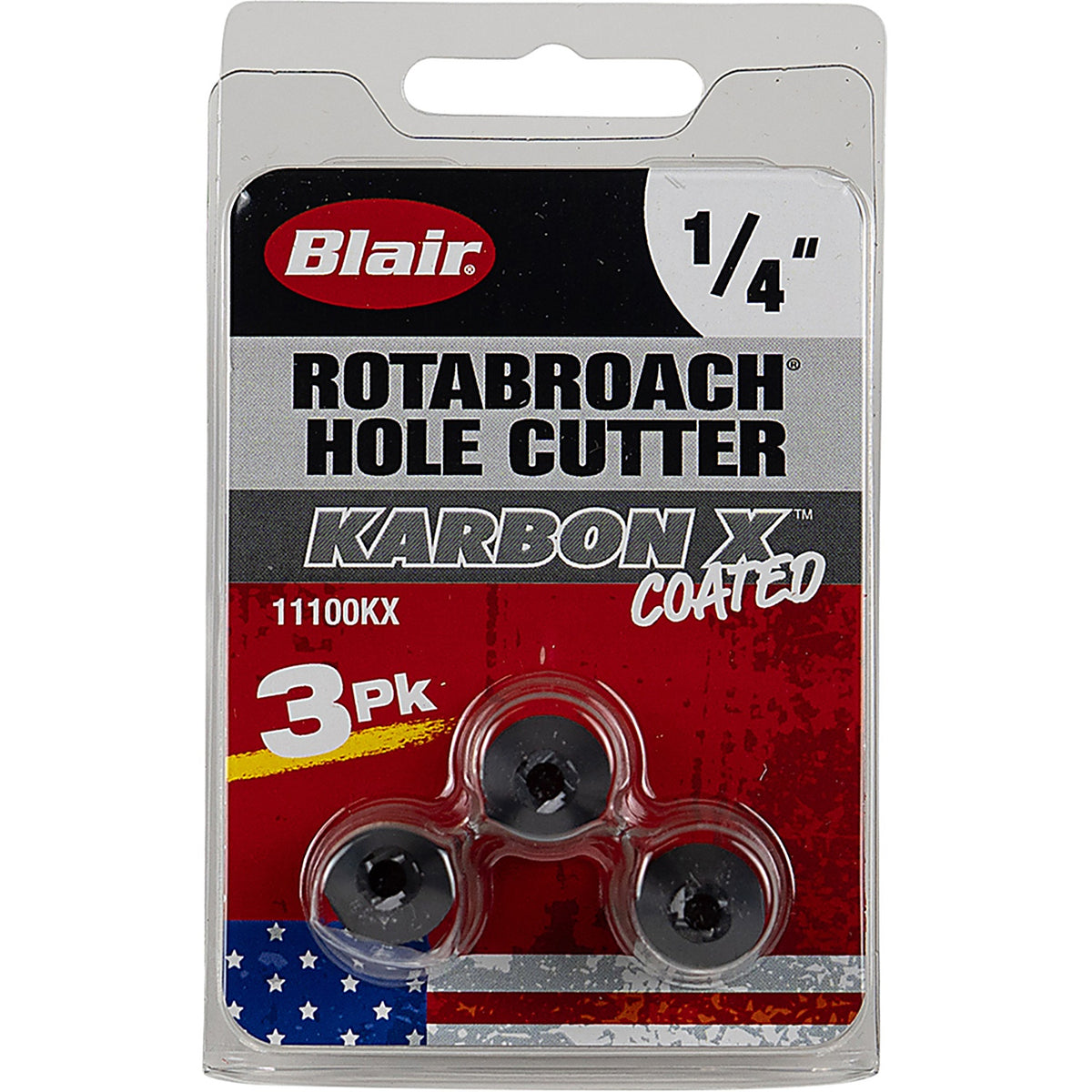 Blair Equipment - 11100KX - 3Pk 1/4 Inch Cutters with Kx Coating