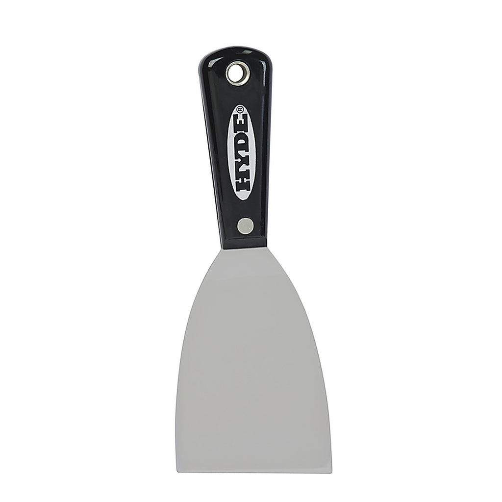 Hyde - 02350 - Black & Silver 3 In. W Carbon Steel Chiseled-Edge Paint Scraper