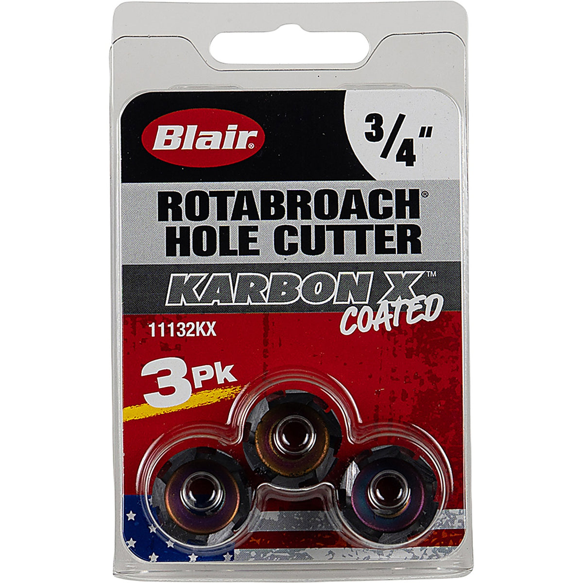 Blair Equipment - 11132KX - 3Pk 3/4 Inch Cutters with Kx Coating