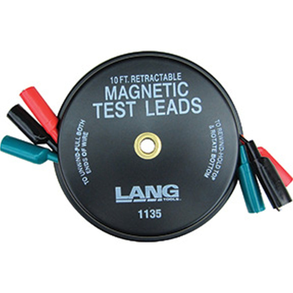 Lang - 1135 - 3 X 10-Ft Magnetic Retractable Test Leads