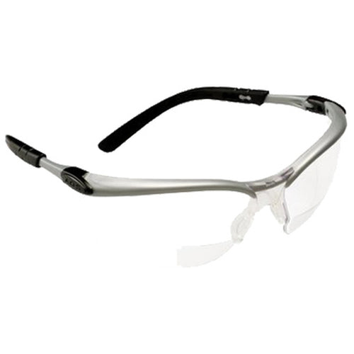 3M 11374 BX Reader Protective Eyewear 11374-00000-20 Clear Lens, Silver Frame, +1.5 Diopter 70071539566