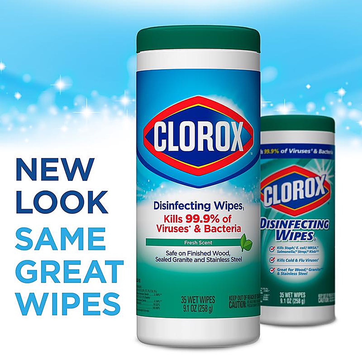 CLOROX 01593 Clorox Fresh Scent Disinfecting Wipes 35 pk
