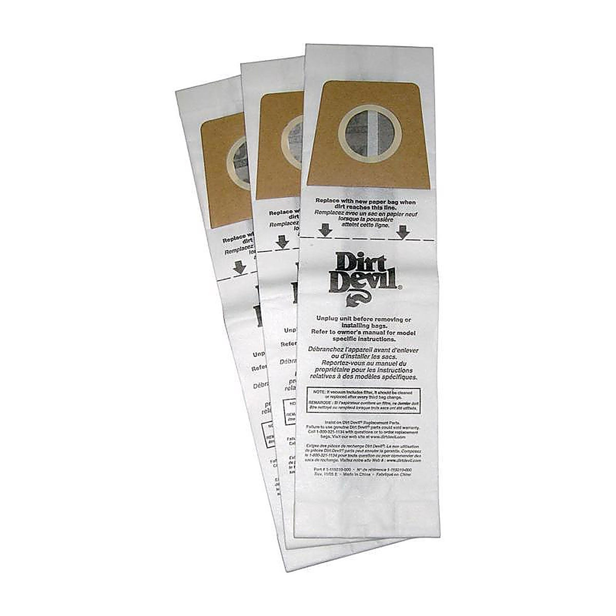 Dirt Devil - 3920047001 - Vacuum Bag 3 Pack Type U