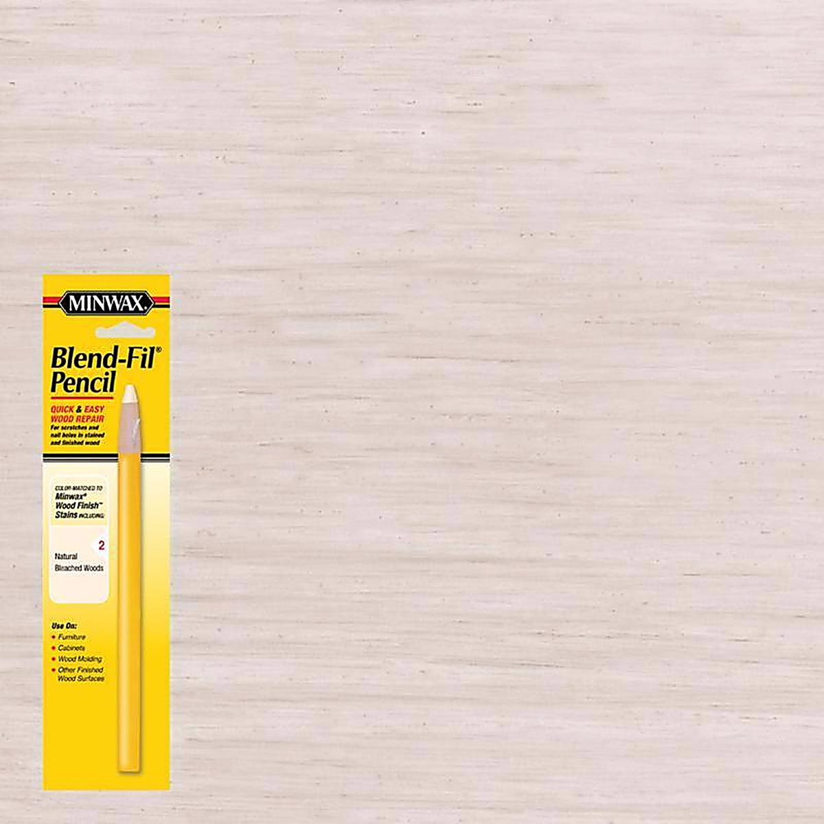 Minwax 110026666 Blend-Fil No. 2 Natural Bleached Wood Pencil 1 oz