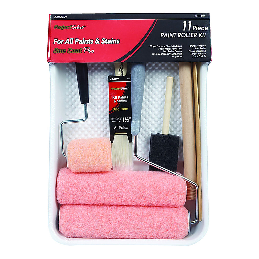 Linzer RS4110900 9 in. W Regular Paint Roller Kit Threaded End