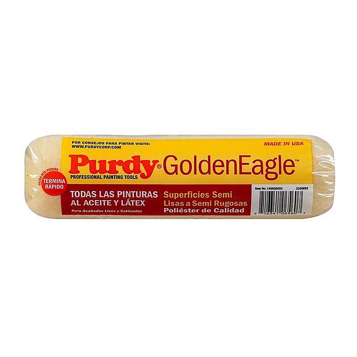 Purdy 144608093 GoldenEagle Polyester 9 in. W X 1/2 in. S Regular Paint Roller Cover 1 pk
