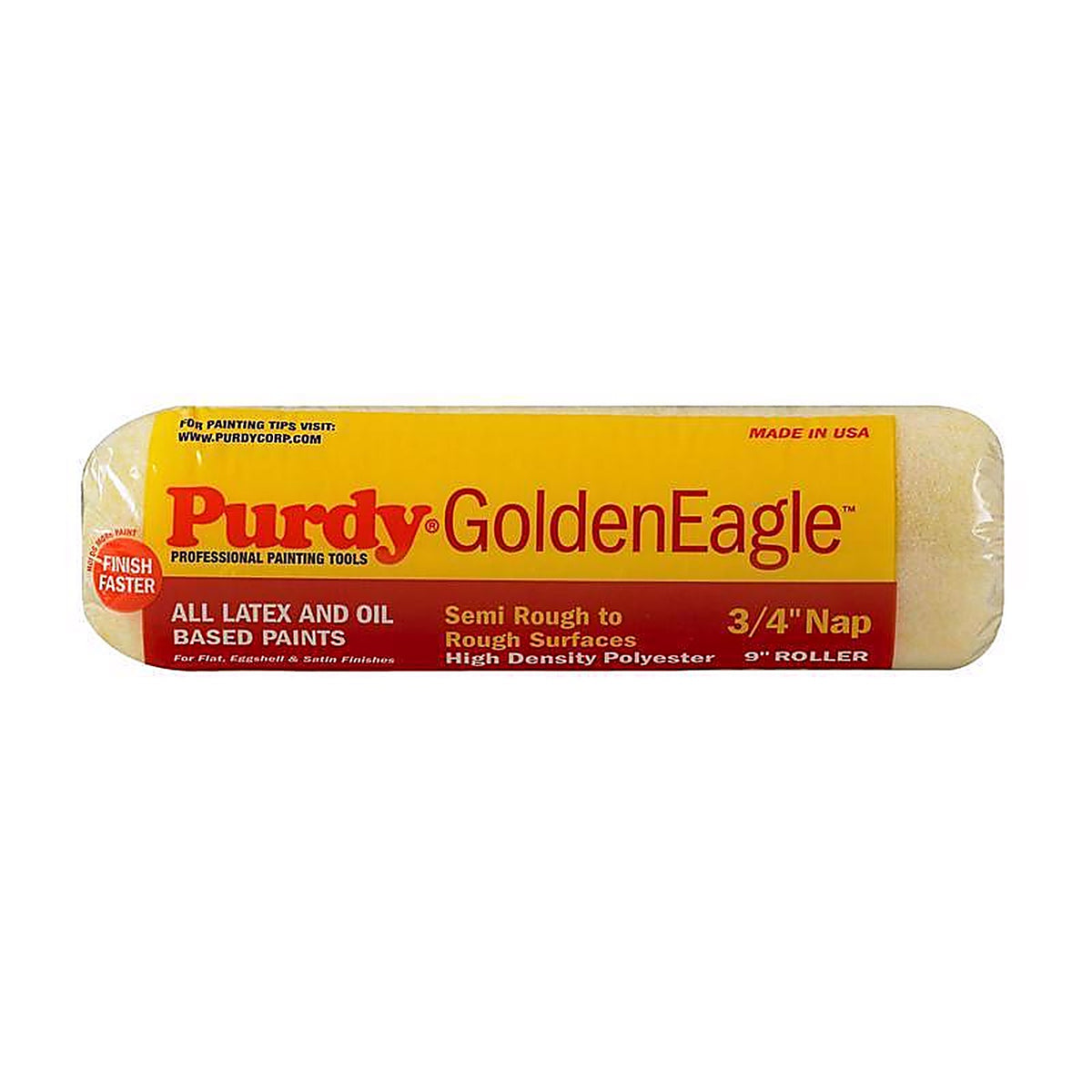 Purdy 144608094 GoldenEagle Polyester 9 in. W X 3/4 in. S Regular Paint Roller Cover 1 pk