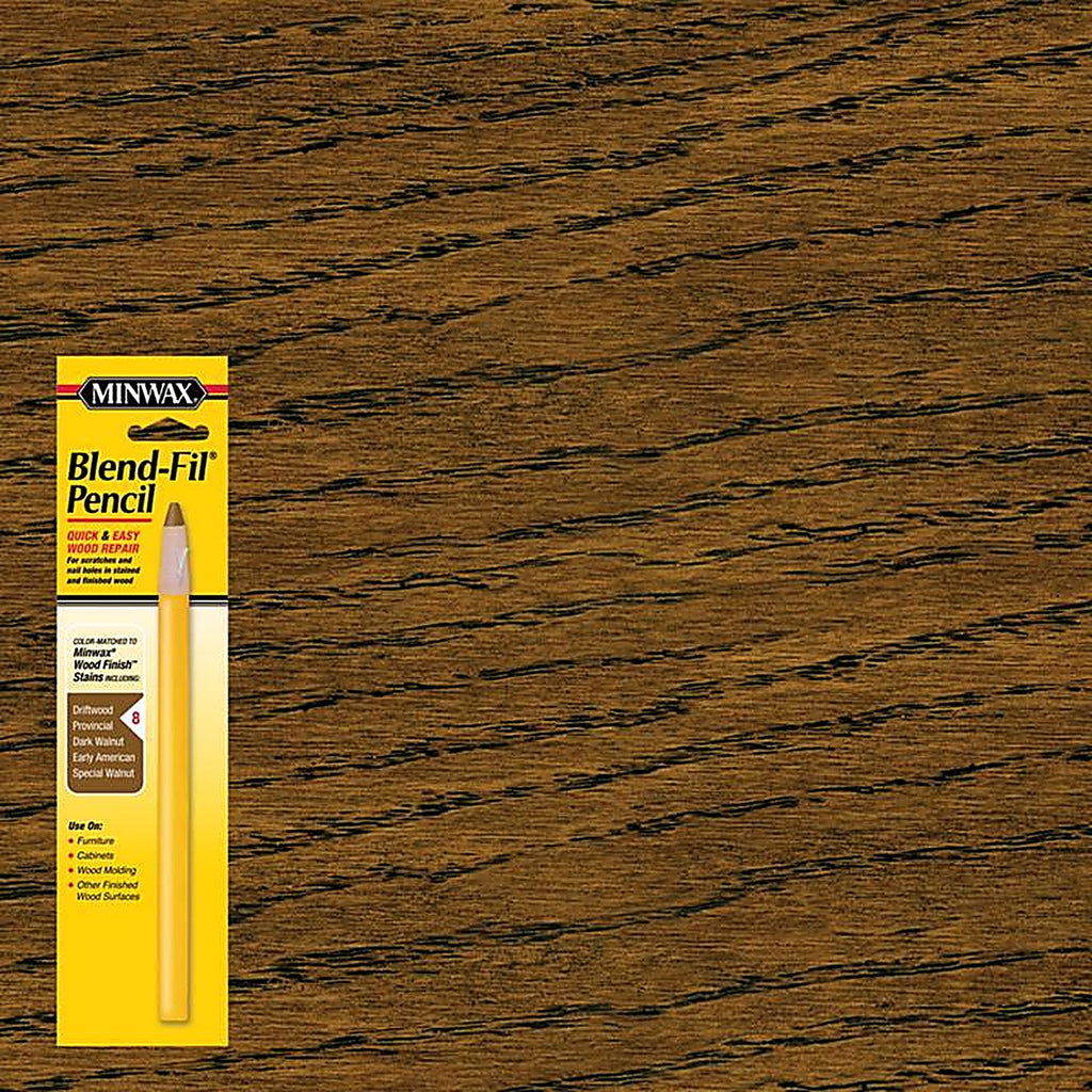 Minwax 110086666 Blend-Fil No. 8 Dark Walnut, Driftwood, Early American, Provincial Wood Pencil 1 oz