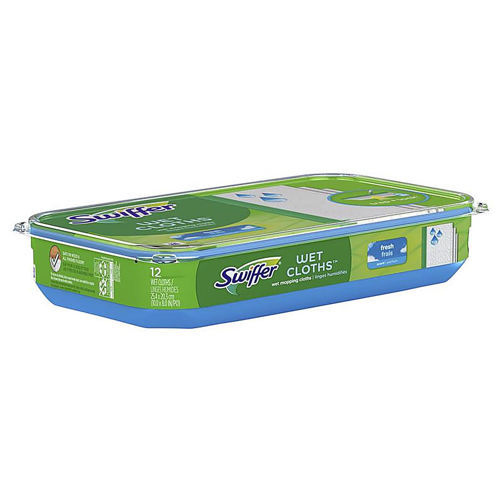 Swiffer 35154 10 in. W x 8 in. L Wet Cloth Mop Pad 12/Pack