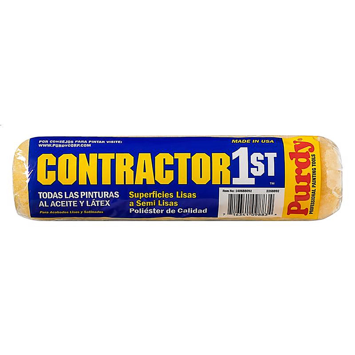 Purdy 144688092 Contractor 1st Polyester 9 in. W X 3/8 in. S Paint Roller Cover 1 pk