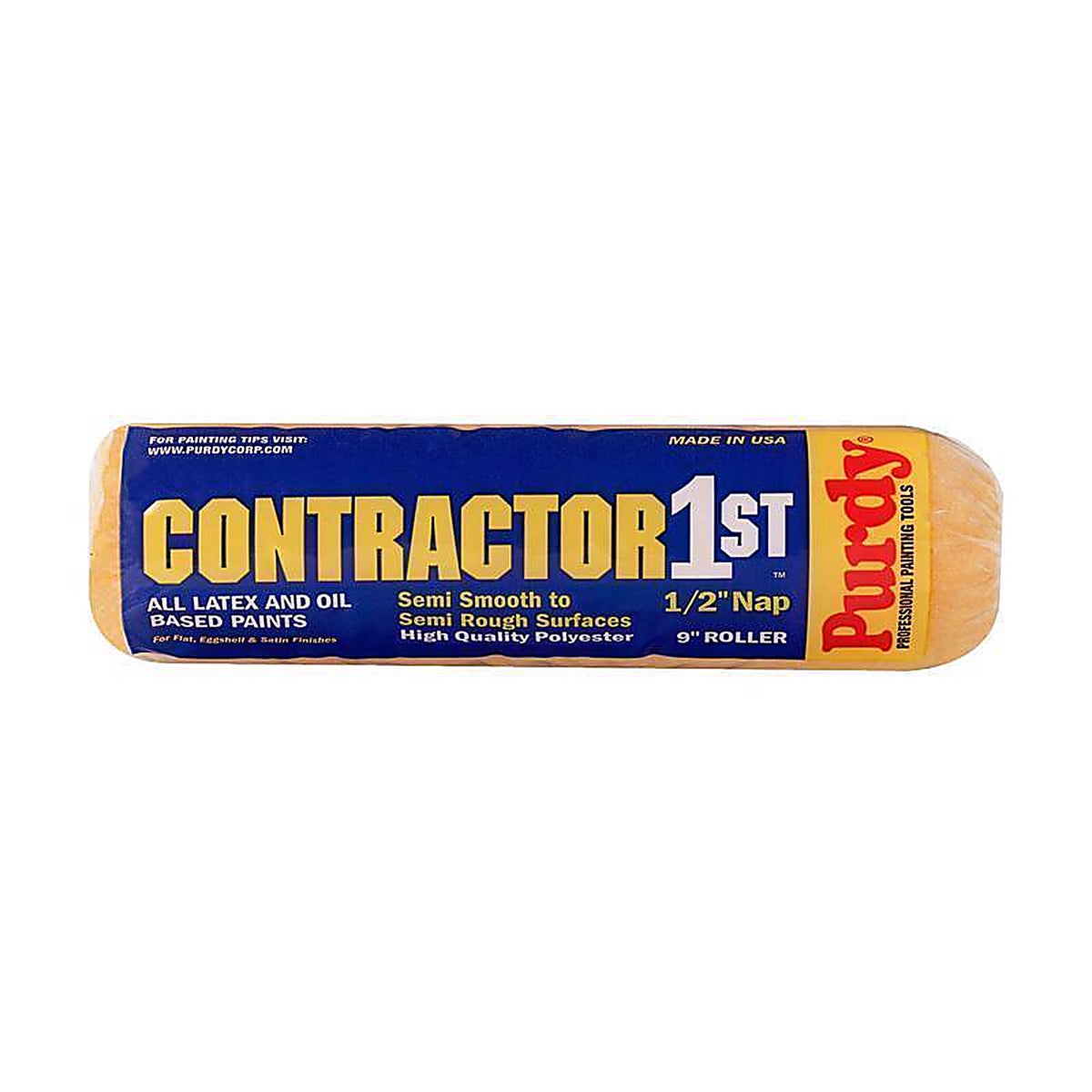 Purdy 144688093 Contractor 1st Polyester 9 in. W X 1/2 in. S Paint Roller Cover 1 pk