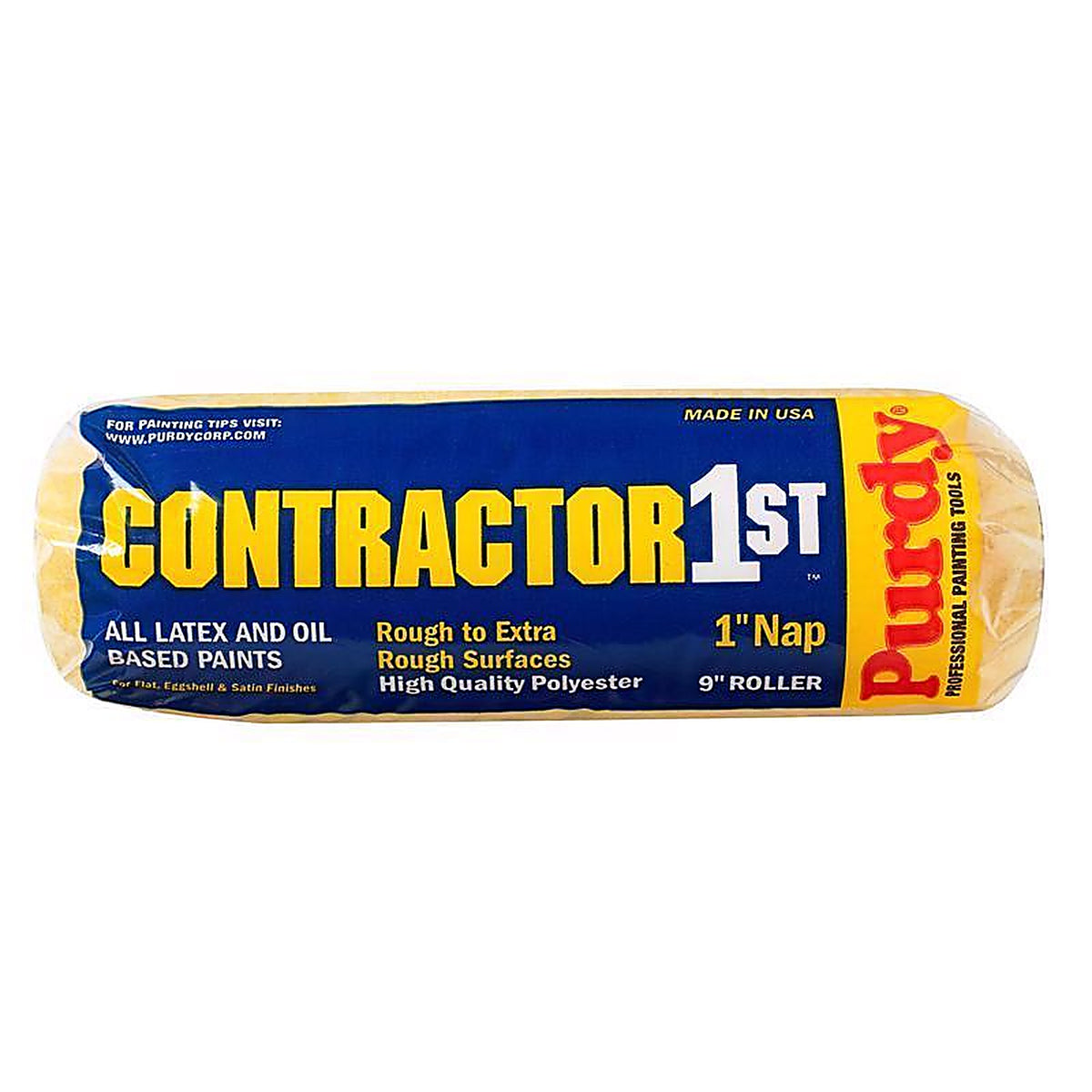 Purdy 144688095 Contractor 1st Polyester 9 in. W X 1 in. S Paint Roller Cover 1 pk