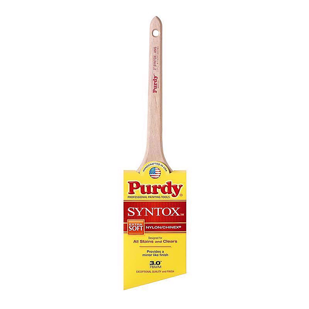 Purdy 144403630 Syntox 3 in. Extra Soft Angle Trim Paint Brush