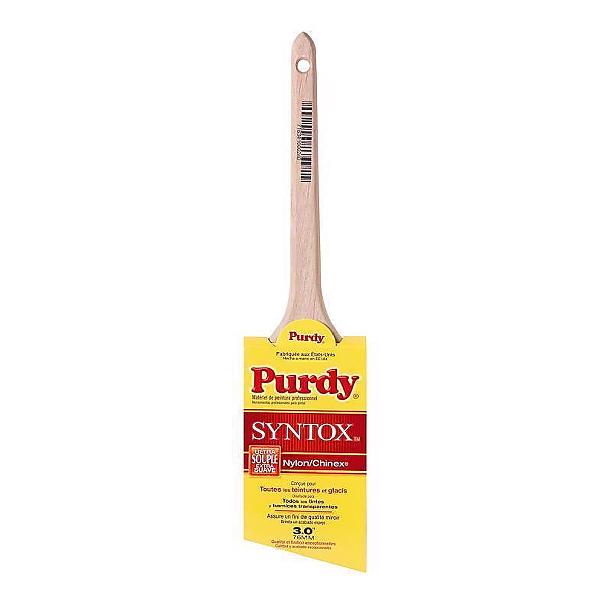 Purdy 144403630 Syntox 3 in. Extra Soft Angle Trim Paint Brush