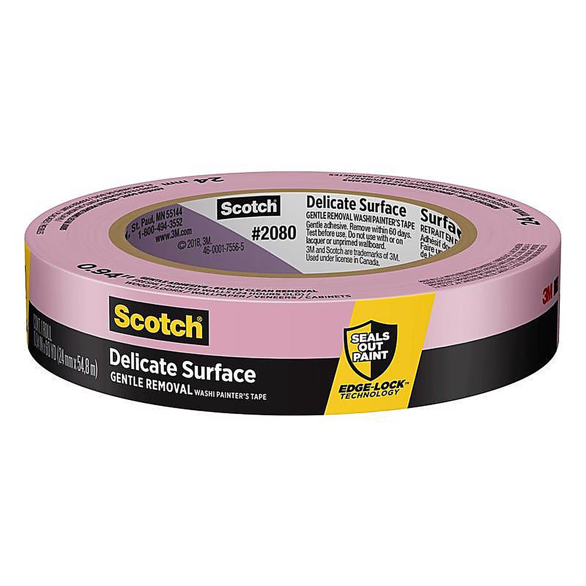 3M 2080-24EC Scotch 0.94in. W X 60 yd L Purple Medium Strength Painters Tape